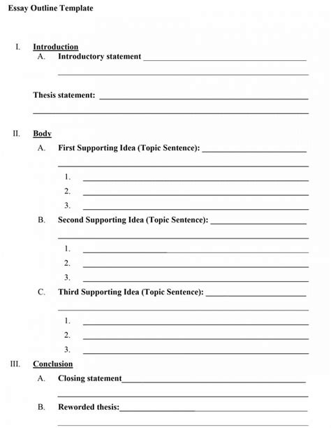 outline template  essay  fill   thatsnotus