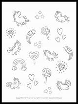 Coloring Unicorn Pages Printables Unicorns Rainbows Galore Fun sketch template