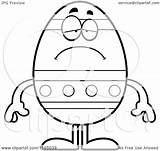 Mascot Egg Easter Depressed Clipart Cartoon Sick Surprised Outlined Coloring Vector Cory Thoman Royalty Clipartof sketch template