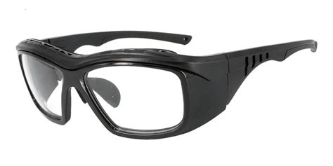 Fusion Omaha Prescription Safety Glasses Black Wrap Around Rx Safety