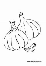 Garlic Drawing Coloring Getdrawings Pages sketch template