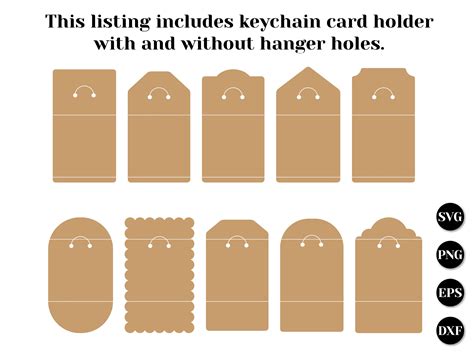 keychain display card template
