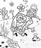 Spongebob Undersea Happy Pages2color Cookie Copyright Pages sketch template