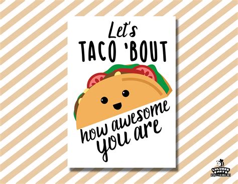 lets taco bout  awesome    printable printable templates