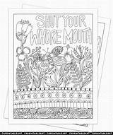 Snarky Whore Shut sketch template