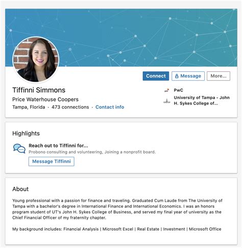 stunningly good graduate student linkedin summary examples