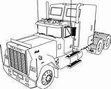 Truck Coloring Pages Trailer Semi Kenworth Mack Printable Print Superliner Tractor Colouring Color Sheets Monster Farm Getcolorings Lego Usa Double sketch template