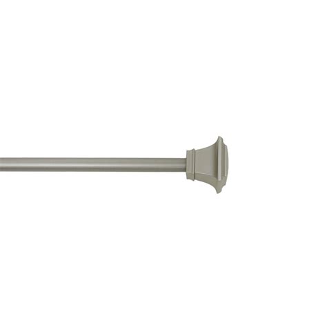 style selections      brushed nickel steel single curtain rod