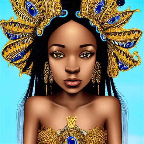 Whimsical African Goddess · Creative Fabrica