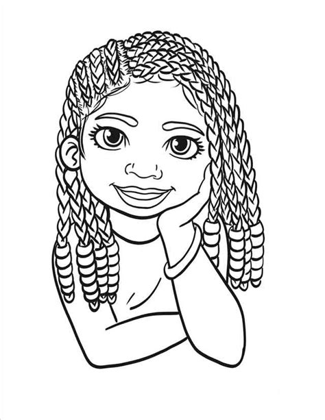printable black girl coloring page  kids coloring home