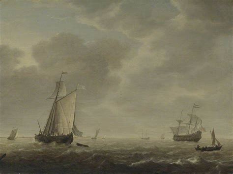 paintings  dutch man  war   vessels   breeze vlieger de vlieger schepen