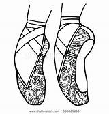 Coloring Pages Ballet Dance Shoes Dancer Ballerina Pointe Tap Nike Jazz Shoe Drawing Slippers Dancers Logo Adults Nutcracker Hula Colouring sketch template