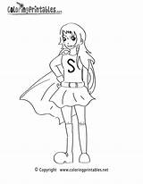 Superhero Supergirl Coloringhome sketch template