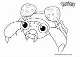Paras Pokemon Coloring Pages Printable Kids sketch template