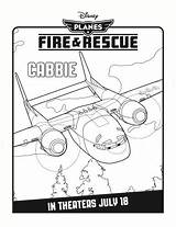 Planes Rescue Fire Coloring Cabbie Printable Disney Pages sketch template