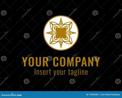 logo gold stock vector illustration  emblem elegant