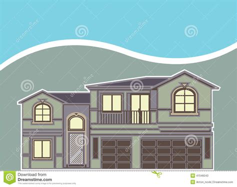 luxury property house stock vector illustration  contemporary