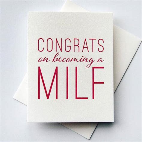 Greeting Card Milf Congratulation Party World