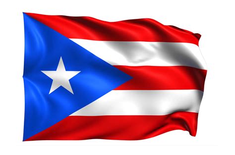 puerto rico wehende flagge realistischer transparenter hintergrund
