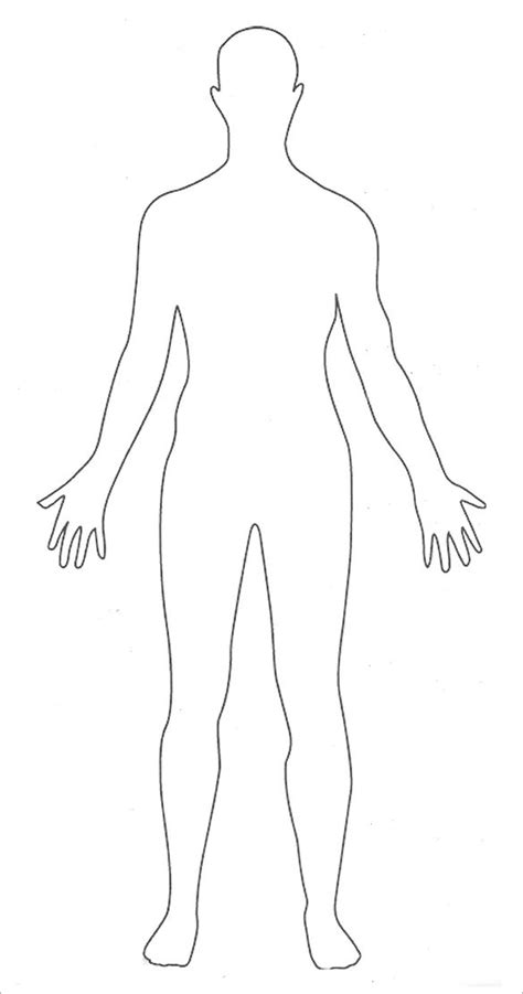 outline   mans body  hands
