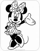 Mouse Coloring Pages Minnie Mini Printable Pdf Disneyclips Misc Waving sketch template