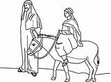 Joseph Donkey Bethlehem Tocolor sketch template