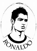 Ronaldo Cristiano Vector Portrait Coloring Cartoon Football Drawing Soccer Pages Funny Cliparts Cartoons Clipart Drawings Cr7 Player Players Real Madrid sketch template