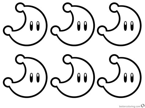 super mario odyssey coloring pages  power moons  printable