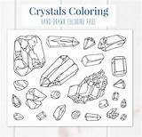 Crystals Gemstones Template sketch template