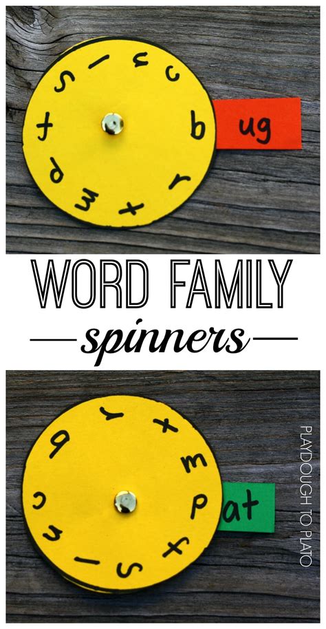 spin  word family playdough  plato