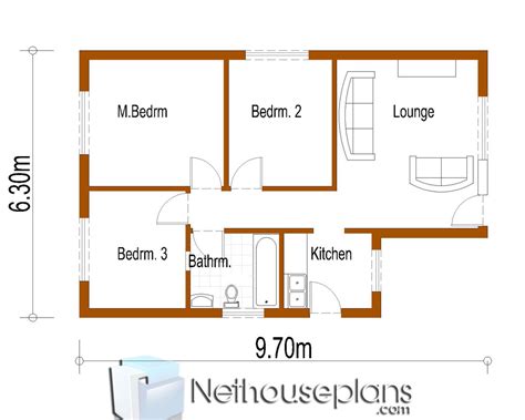 bedroom house plans  zambia
