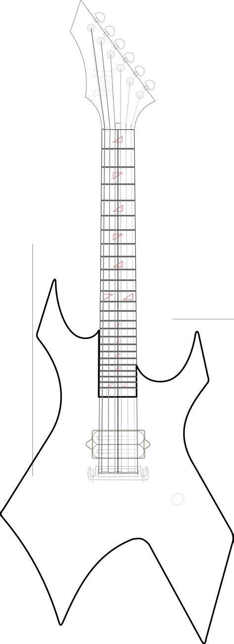 printable electric guitar template printable templates