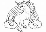 Arcobaleno Gratuitamente Scarica Accoglie Unicorno sketch template