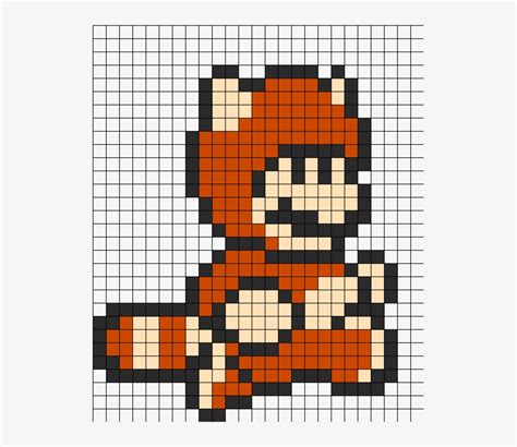 bit mario characters grid  mario tanooki pixel art  transparent png