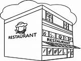 Coloring Pages Building Restaurant Clipart School Color Kids Printable Restaurants Cafe Sheets Worksheets Getcolorings Fresh Fun House sketch template