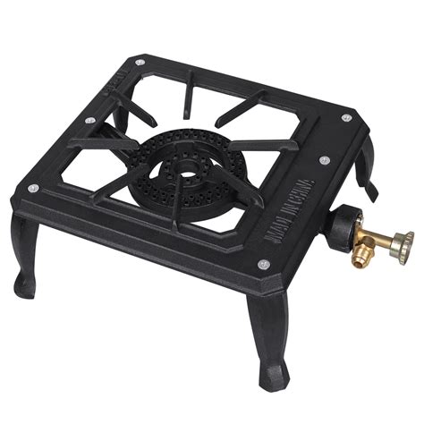 portable camp stove single burner cast iron propane gas lpg outdoor bbq