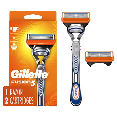 buy gillette fusion mens razor handle   blade refills