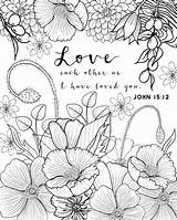 Coloring Pages Adults Printable Sheets Adult Flower Realistic Bible Verse John Verses Scripture Colouring Color Downloadable Book Laugh Print Live sketch template