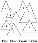 Triangles Number Coloring Worksheets Pages Color Preschool Triangle Worksheet Kids Shapes Visit Print sketch template