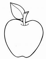 Apple Coloring Pages Clipart Colouring Template Apples Blank Clip Snow Preschool Basket Printable Kids Leaf Handprint Cartoon Shape Colour Library sketch template