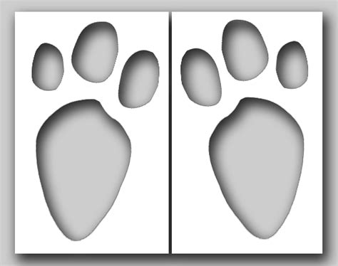 rabbit feet template  printable easter bunny footprints clean