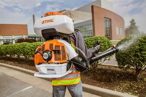 stihl sr  backpack sprayer offers greater spray range
