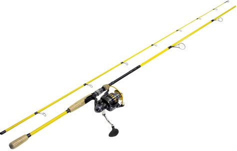 eagle claw fishing tackle eagle claw powerlght spinning combo  length  piece rod yellow