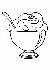 Ice Cream Clip Clipart Cup Sundae Coloring Bowl Cliparts Pages Drawing Sunday Cartoon Line Peanut Cone Coffee Peanuts Butter Jelly sketch template