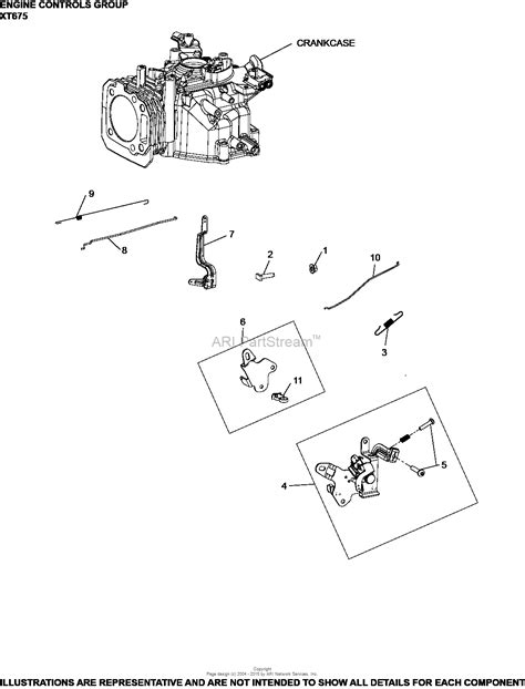 kohler xt  toro   ft lbs gross torque parts diagram  engine controls xt