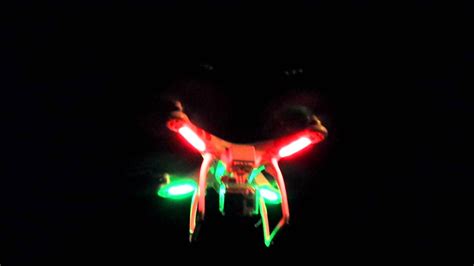 dji phantom drone flying  night youtube