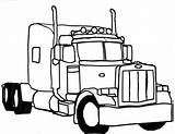 Coloring Pages Truck Semi Drawing Peterbilt Mack Drawings Clipart Trucks Colouring Kids Sketch Tow Outline Trailer Lorry Clip Need Color sketch template