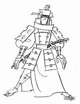 Samurai Fullsize sketch template