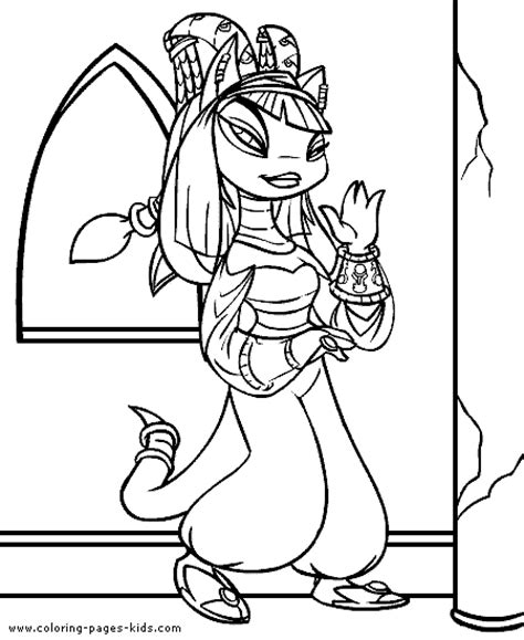 neopets color page coloring pages  kids cartoon characters