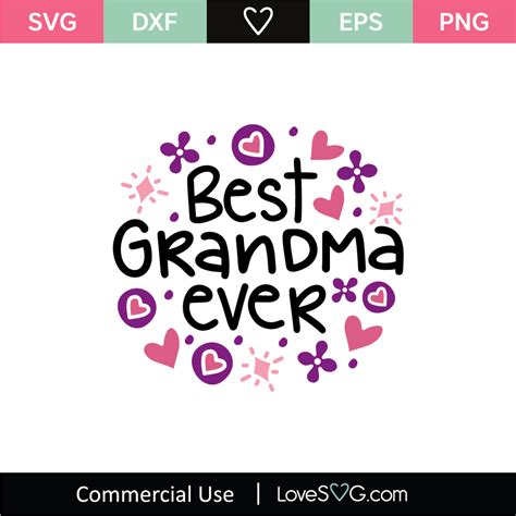 best grandma ever svg cut file